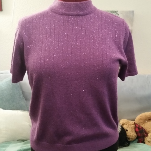 Purple short sleeve sweater Clearance